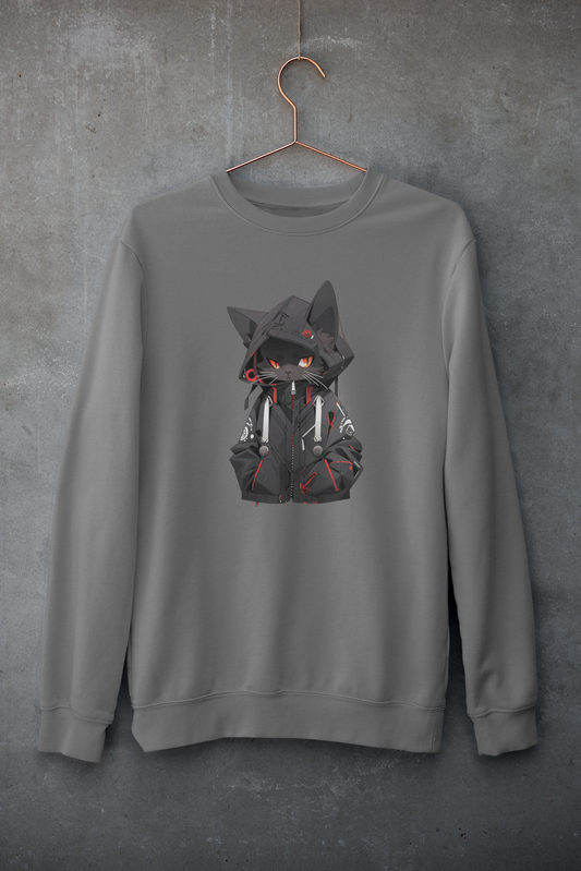 Midnight Hacker Cat Sweatshirt