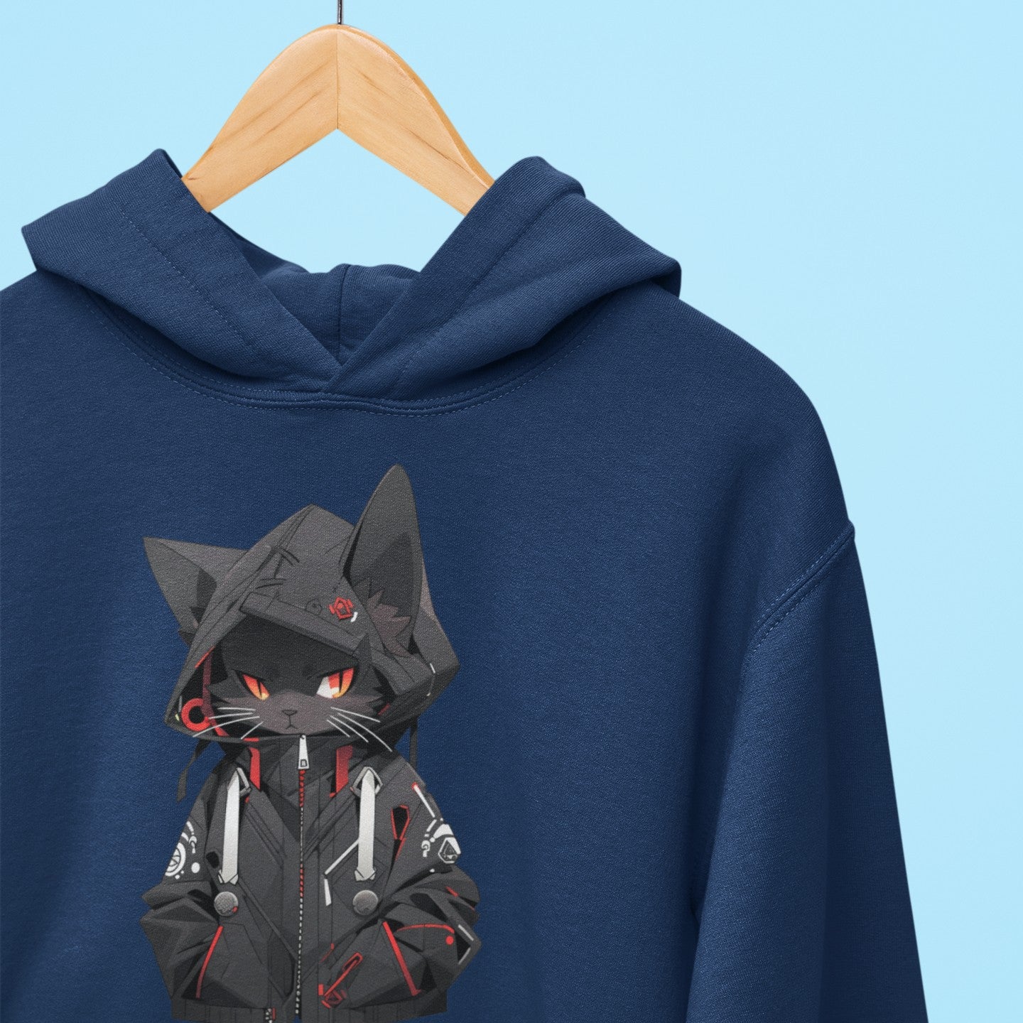 Midnight Hacker Cat Hoodie