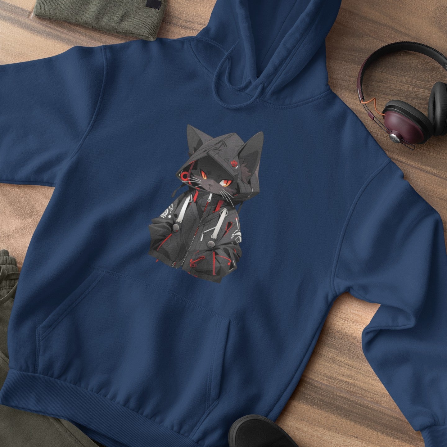 Midnight Hacker Cat Hoodie