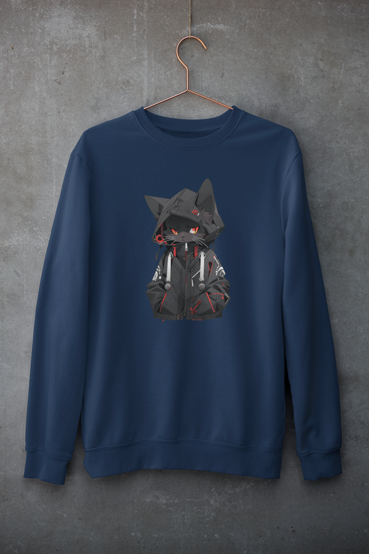 Midnight Hacker Cat Sweatshirt