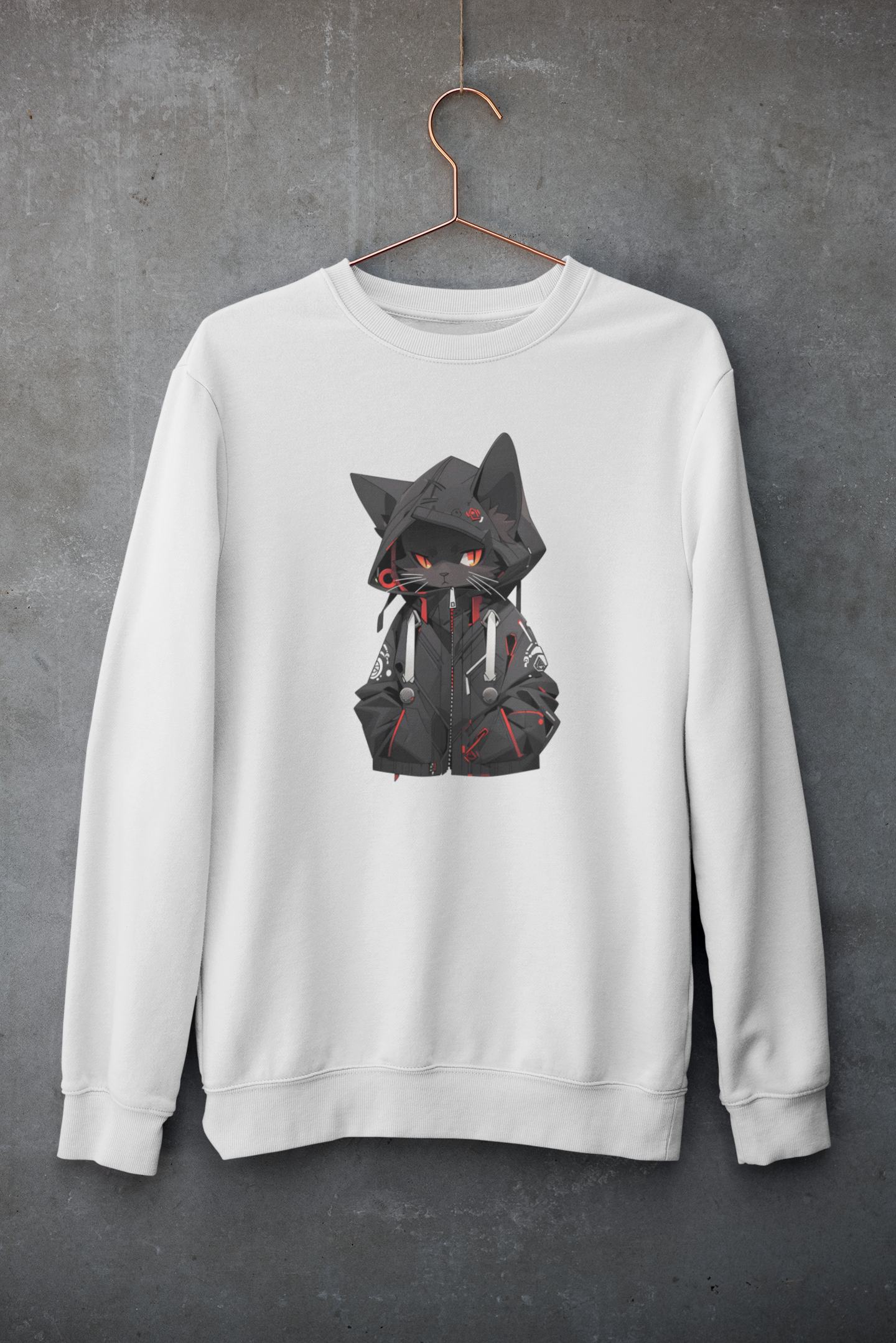 Midnight Hacker Cat Sweatshirt