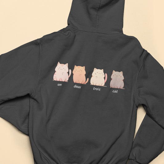 Un, Deux, Trois, Cat Zip Hoodie