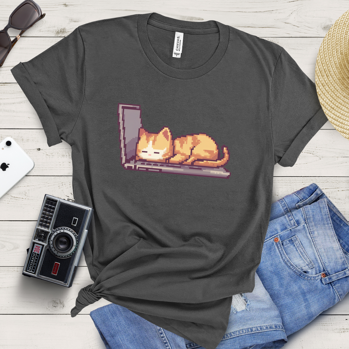 Pixel Nap Cat T-Shirt