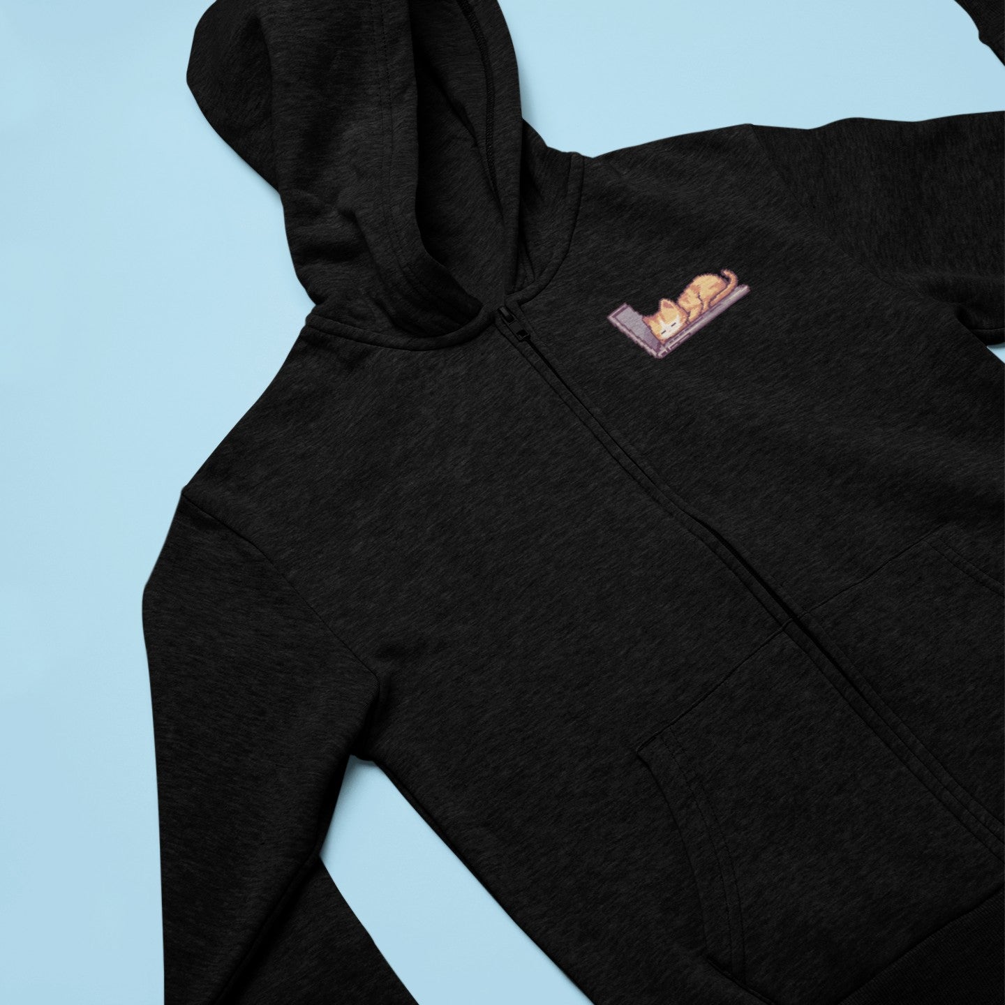 Pixel Nap Cat Zip Hoodie