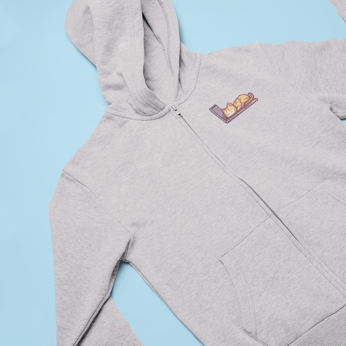 Pixel Nap Cat Zip Hoodie