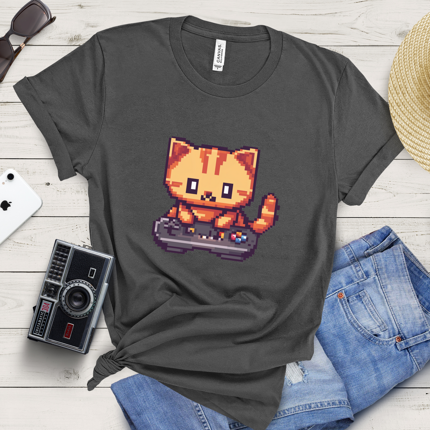 Pixel Gamer Cat T-Shirt