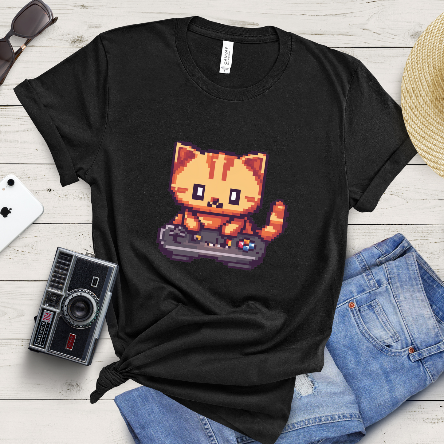 Pixel Gamer Cat T-Shirt
