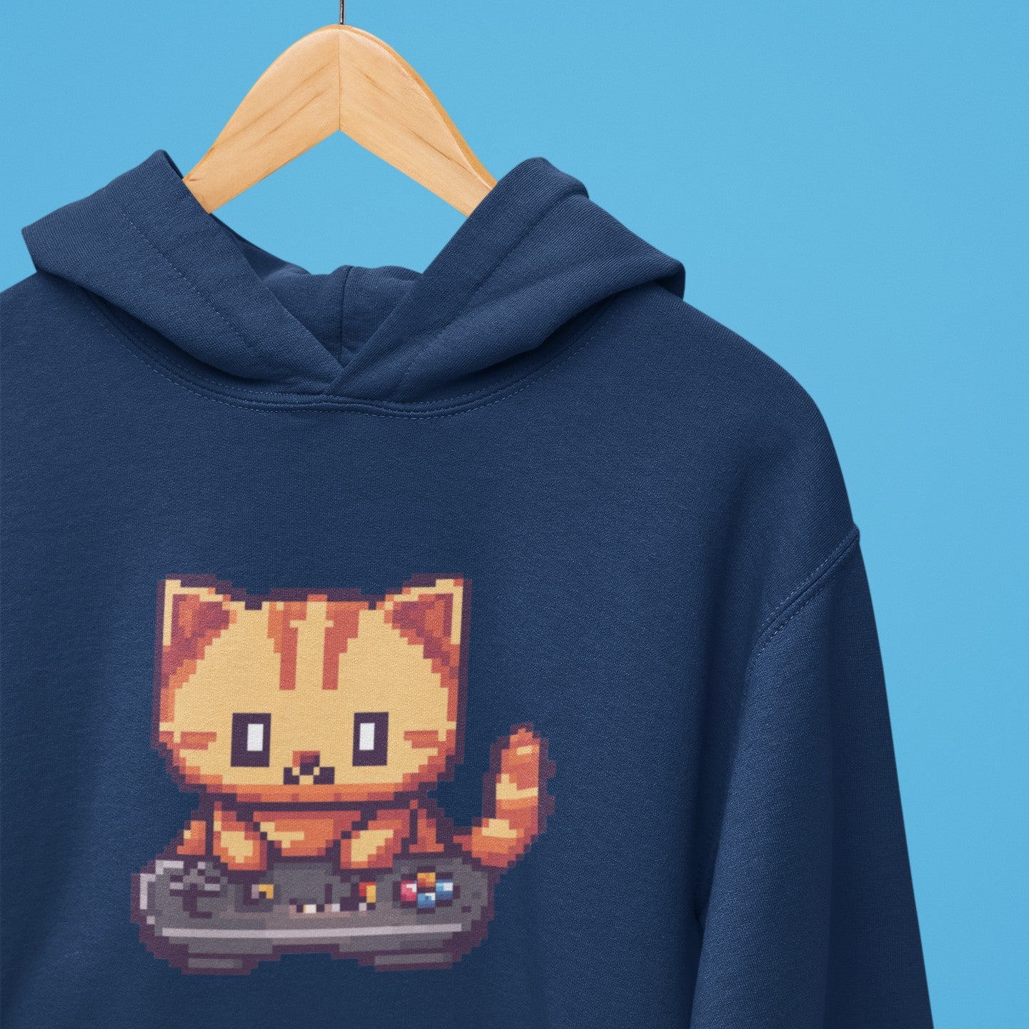 Pixel Gamer Cat Hoodie