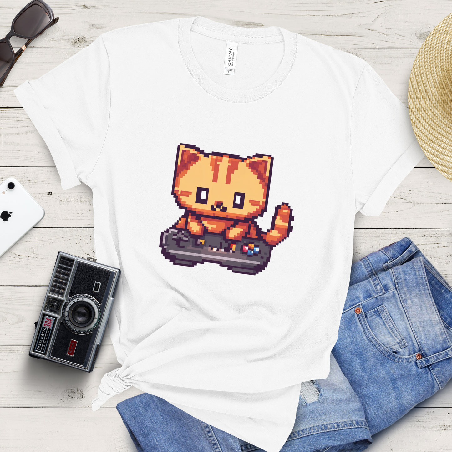 Pixel Gamer Cat T-Shirt
