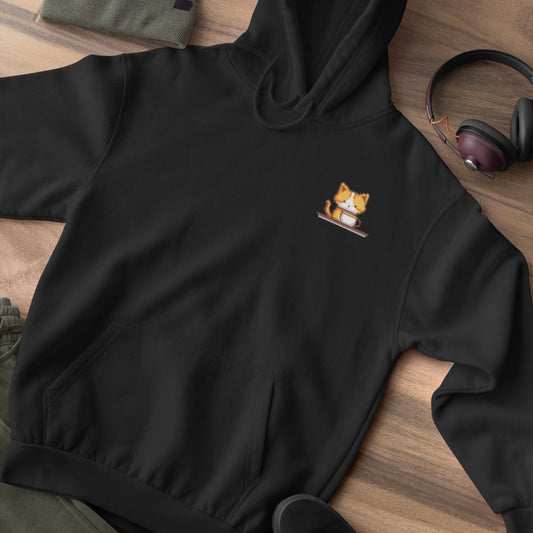 Kitty Coffee Pixel Pocket Style Hoodie