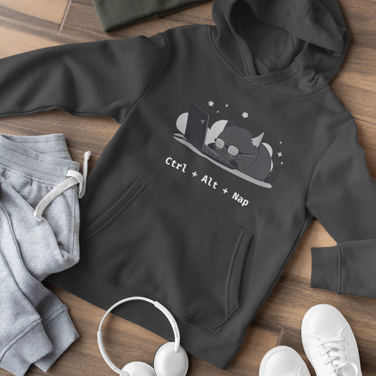 Cat Ctrl + Alt + Nap Hoodie