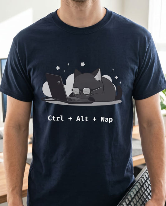 Cat Ctrl + Alt + Nap T-Shirt