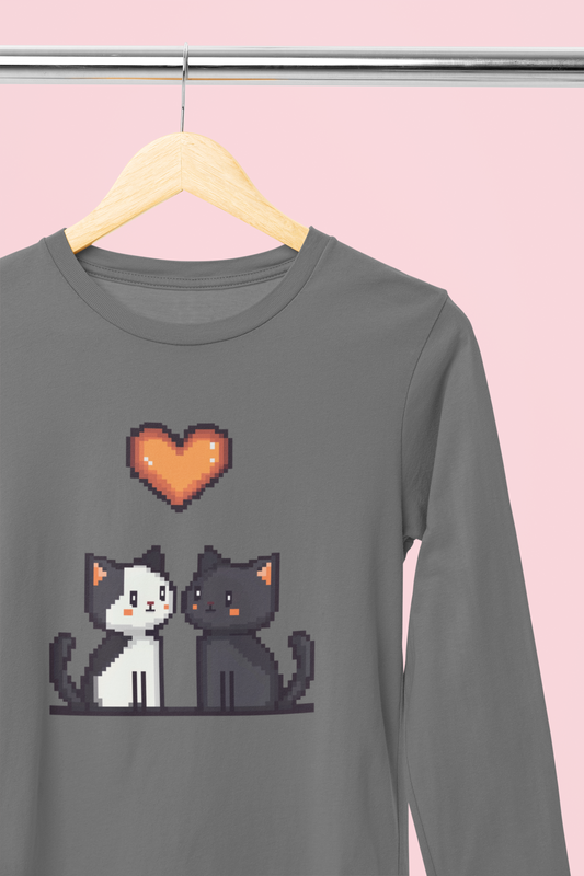 Pixel Pawfect Love Long Sleeve Tee