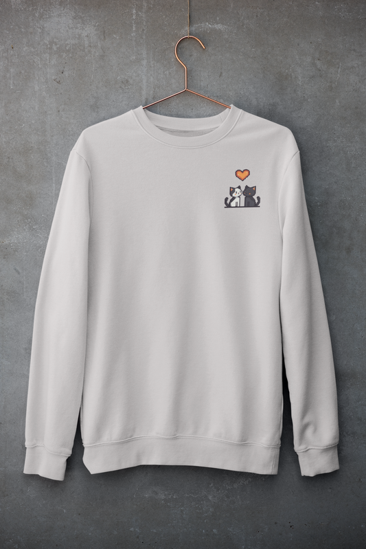 Pixel Pawfect Love Pocket Style Sweatshirt