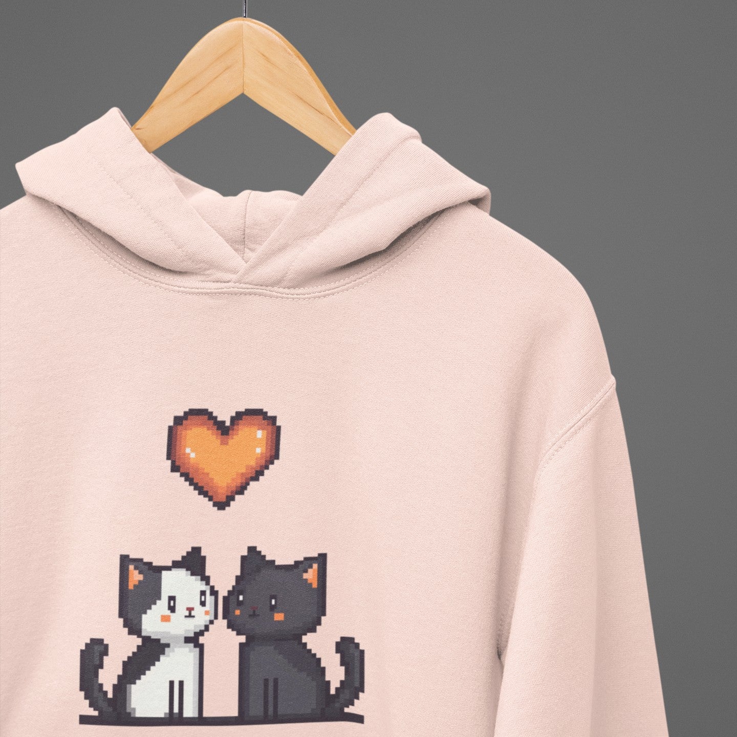 Pixel Pawfect Love Hoodie