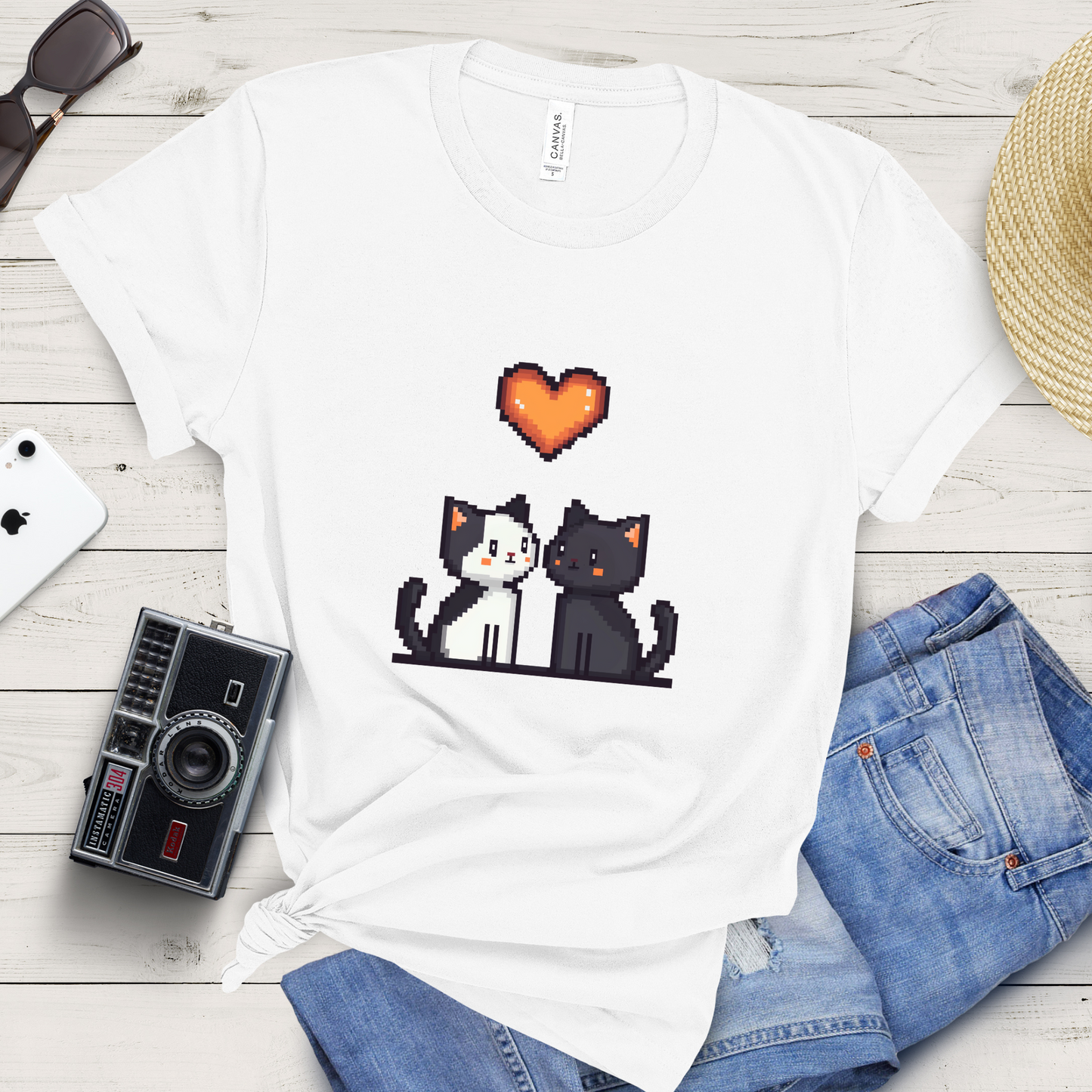 Pixel Pawfect Love T-Shirt