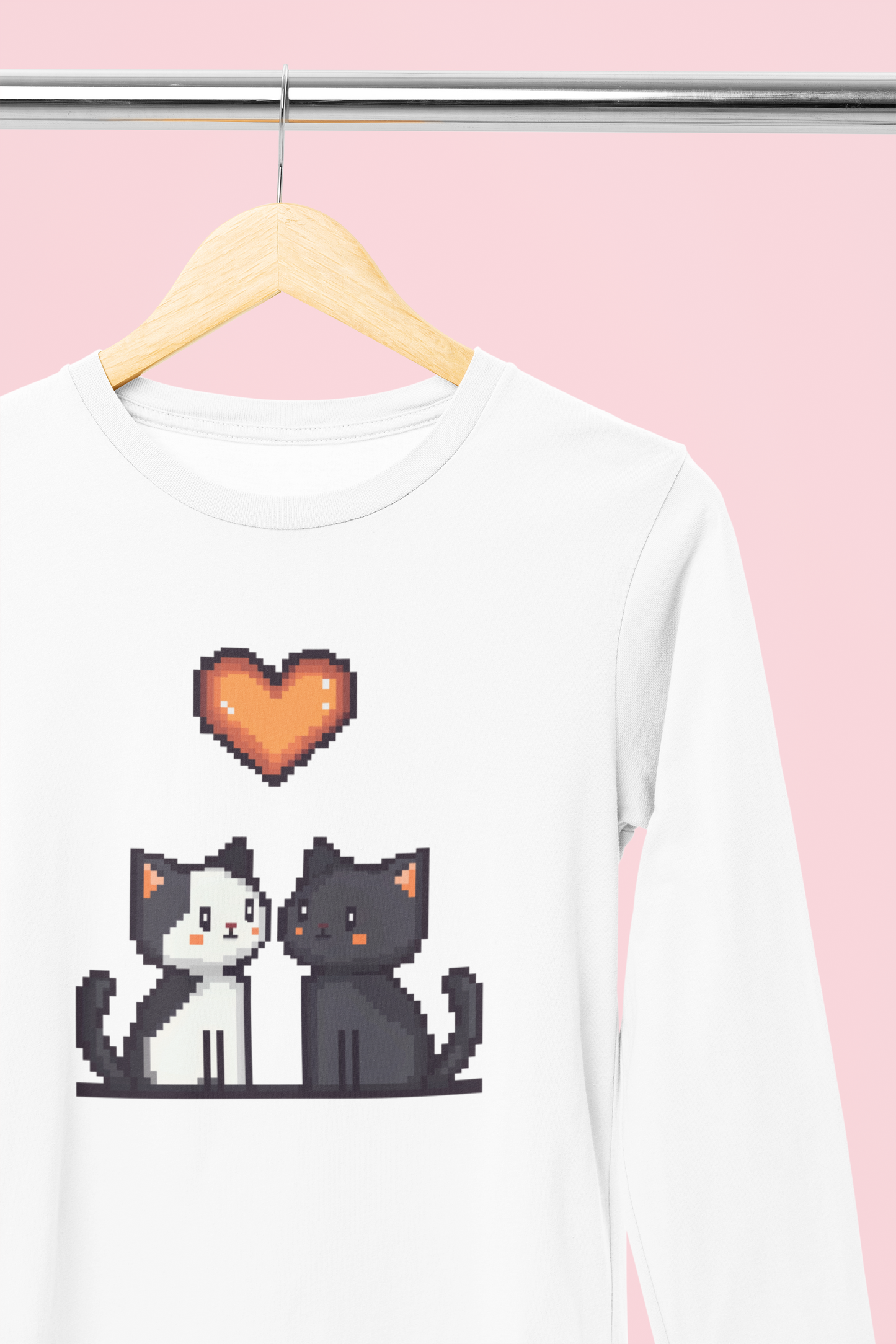 Pixel Pawfect Love Long Sleeve Tee
