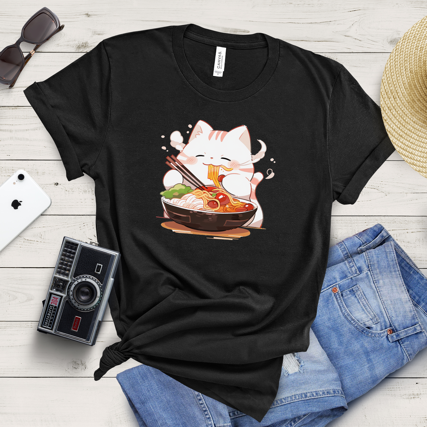Happy Cat Ramen Feast T-Shirt