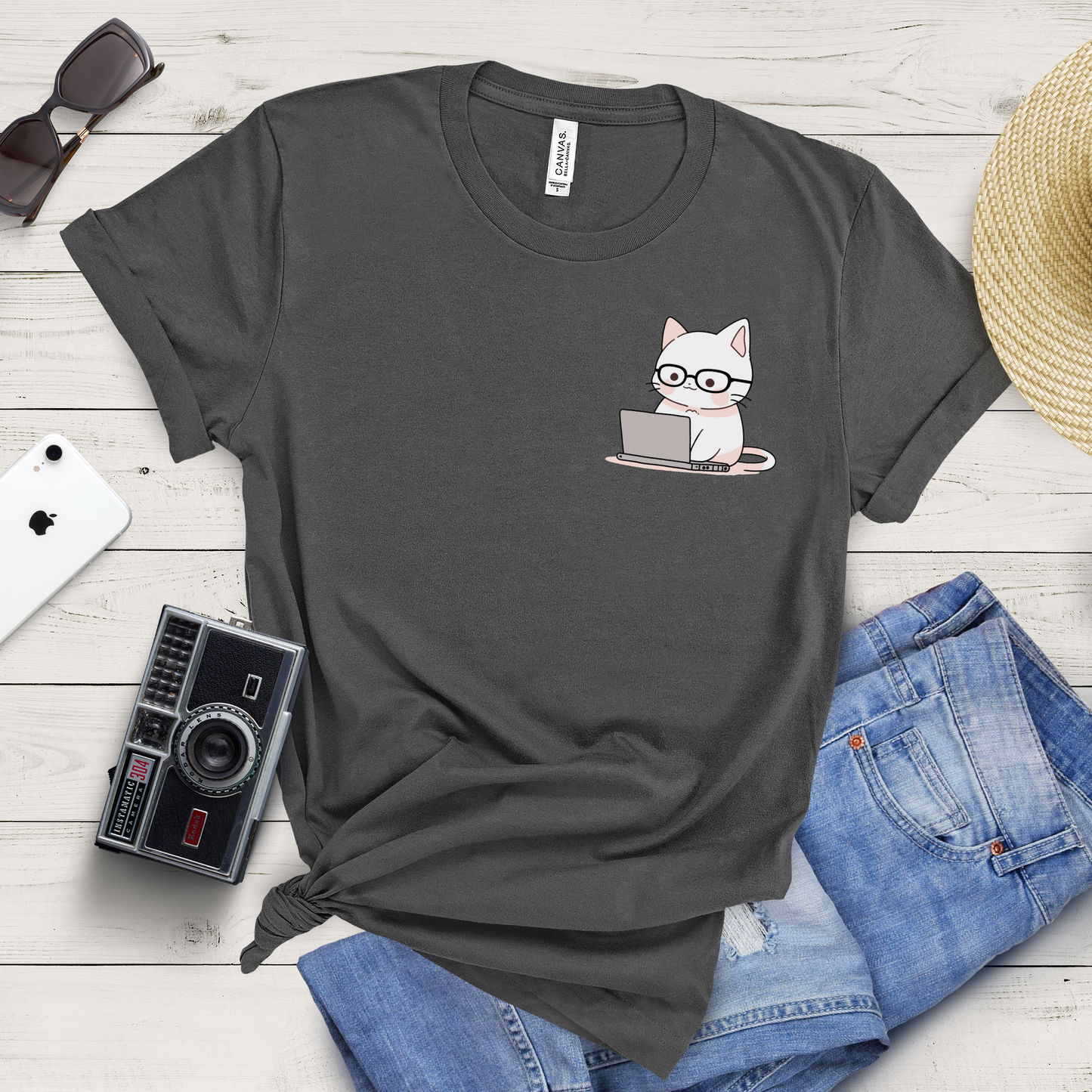 Nerd-Mode Engaged: The Geeky Cat T-Shirt