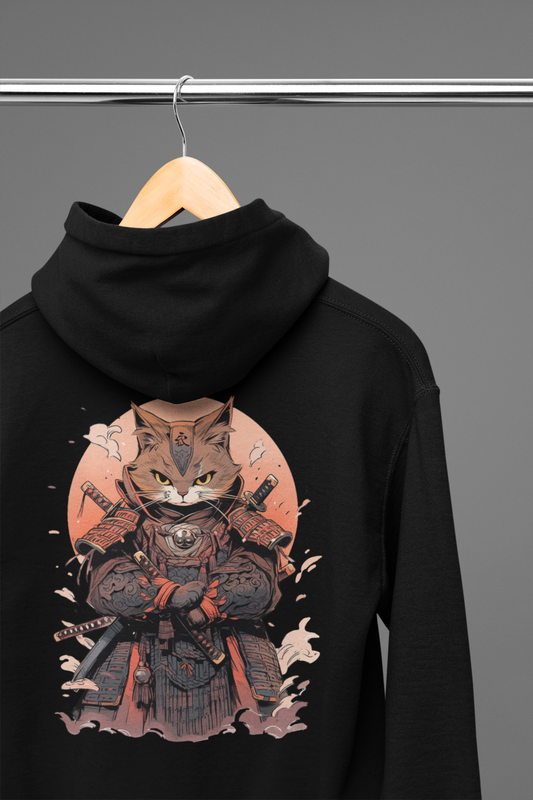 Black Cat Samurai Hoodie: Embrace the Feline Warrior Spirit!