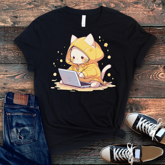 Kawaii Kitty Coder T-Shirt
