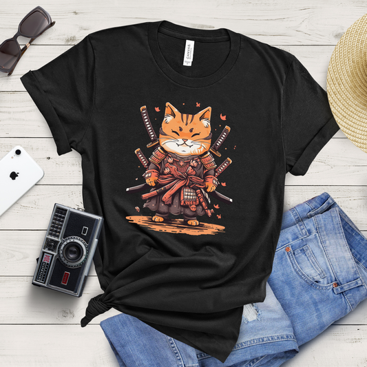 Samurai Cat Chronicles: Orange Tabby Edition T-Shirt