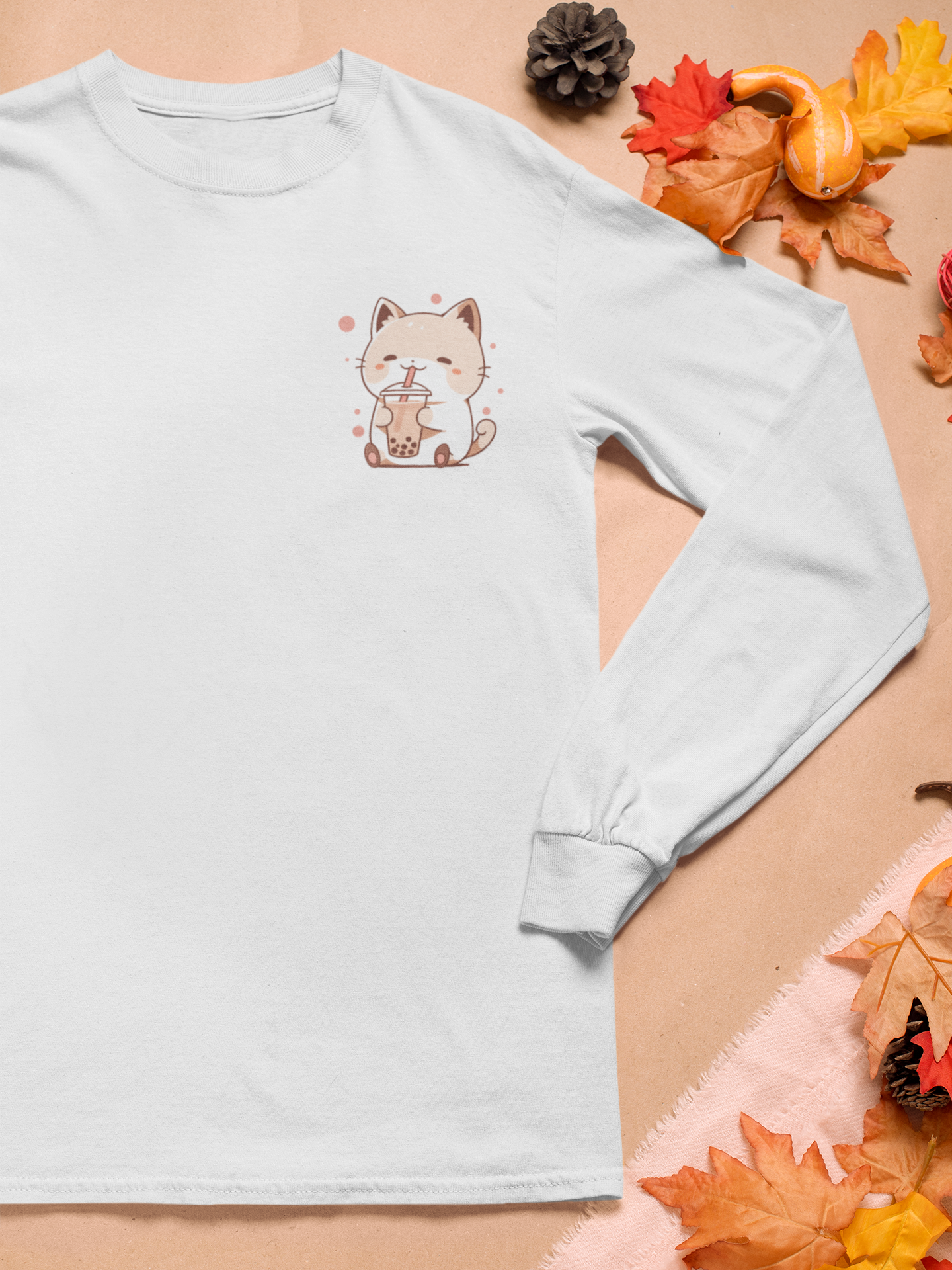 Purr-fect Boba Bliss Long Sleeve Tee