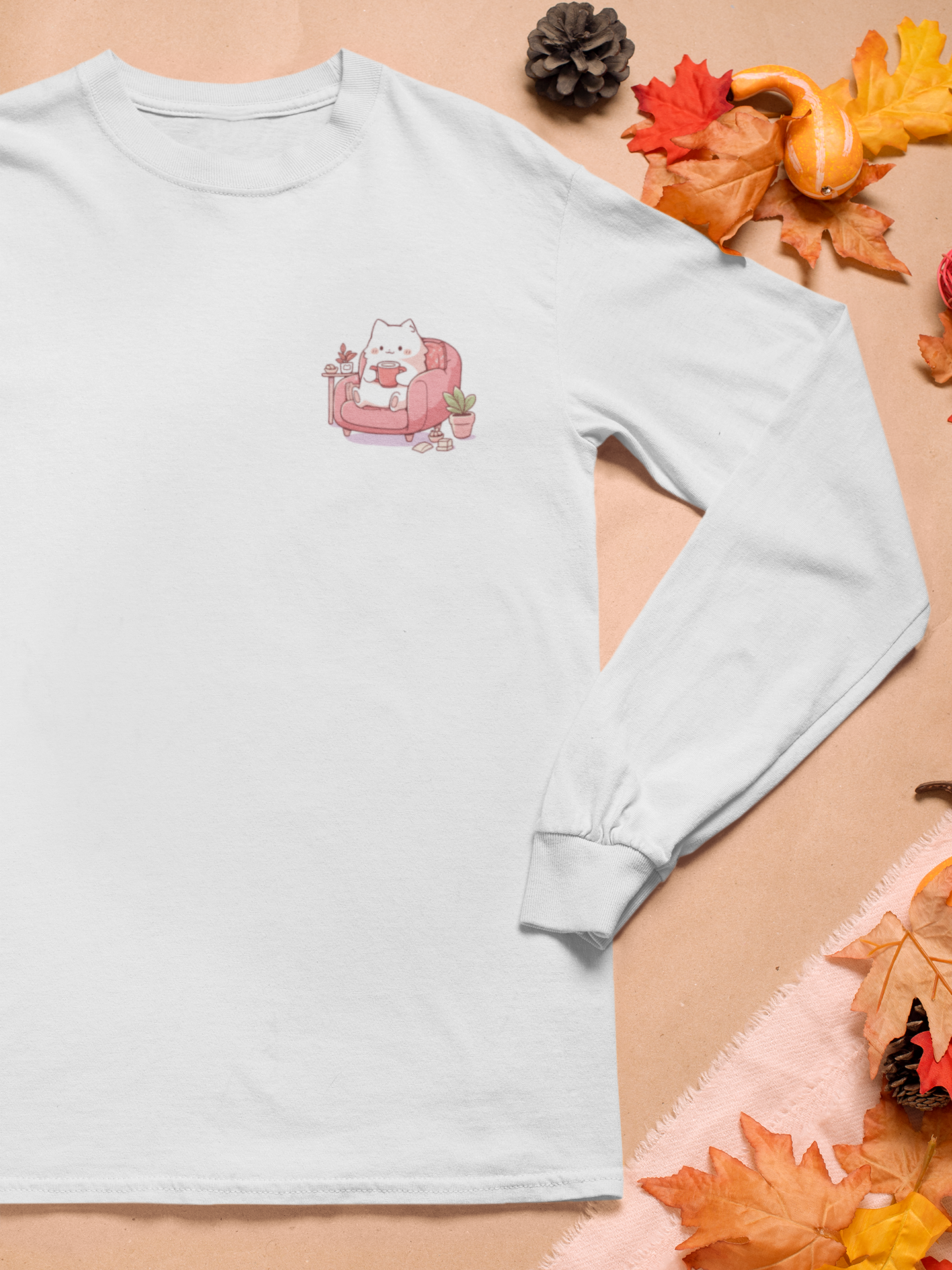 Quiet Time Cat Long Sleeve Tee