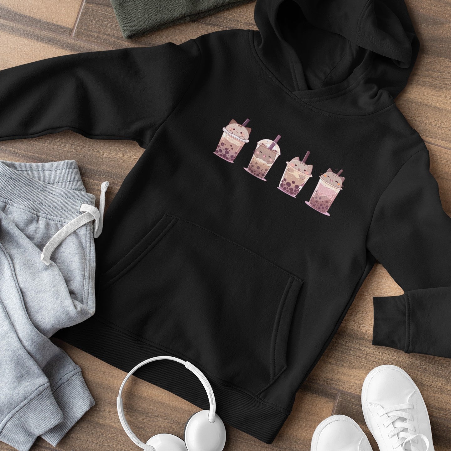 Boba Cat Party Hoodie