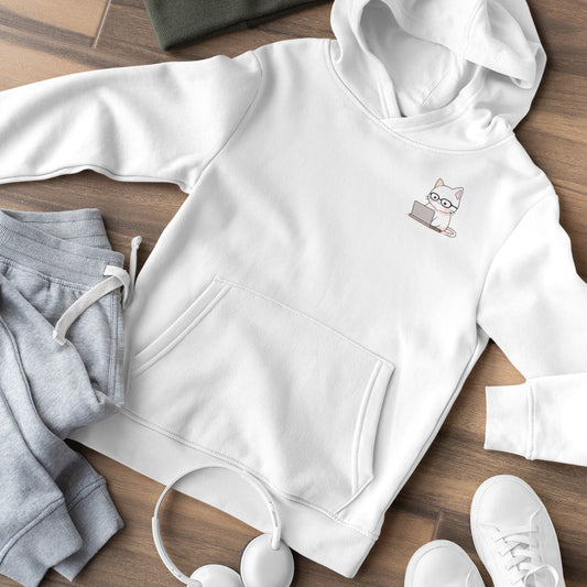 Nerd-Mode Engaged: The Geeky Cat Hoodie