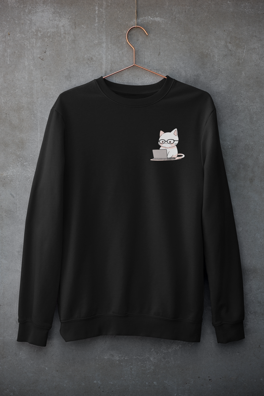 Nerd-Mode Engaged: The Geeky Cat Sweatshirt