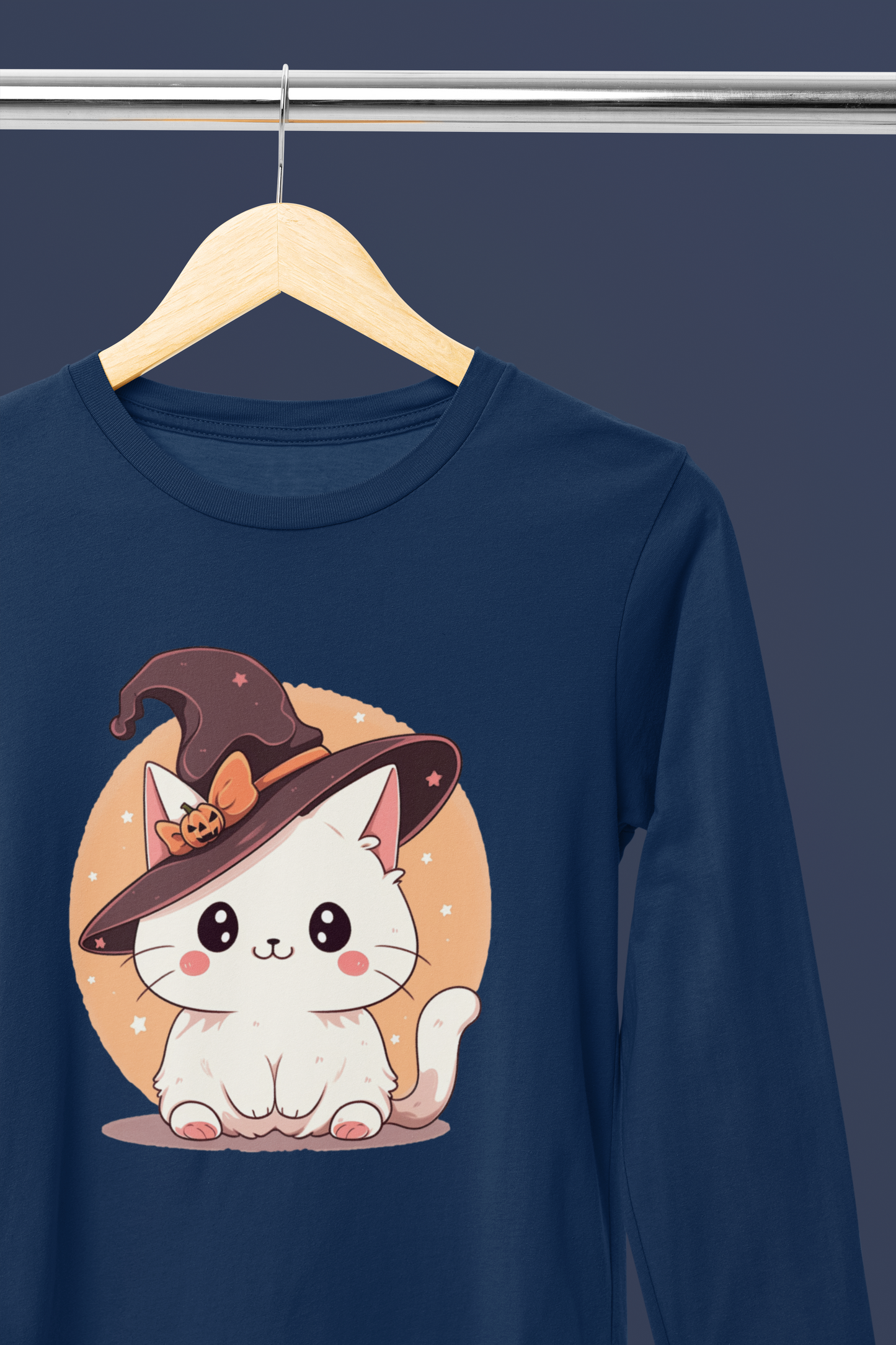 Whisker Wizard Cat Long Sleeve Tee