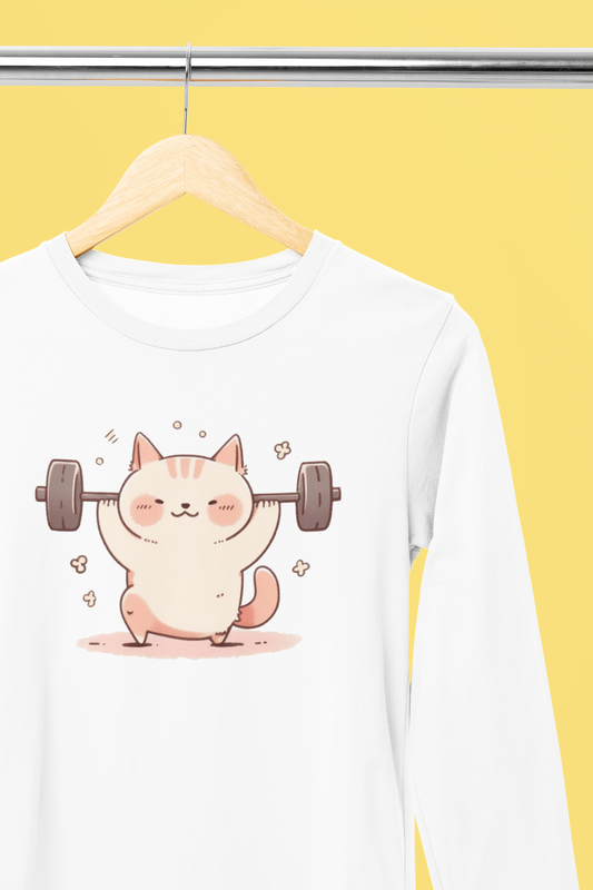 Purrfectly Strong Cat Long Sleeve Tee