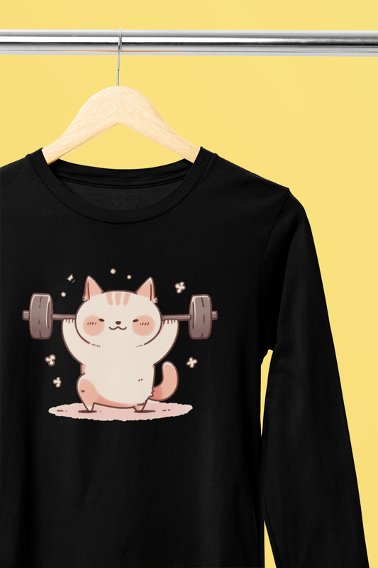 Purrfectly Strong Cat Long Sleeve Tee