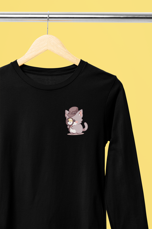 Purrlock Holmes Investigator Long Sleeve Tee