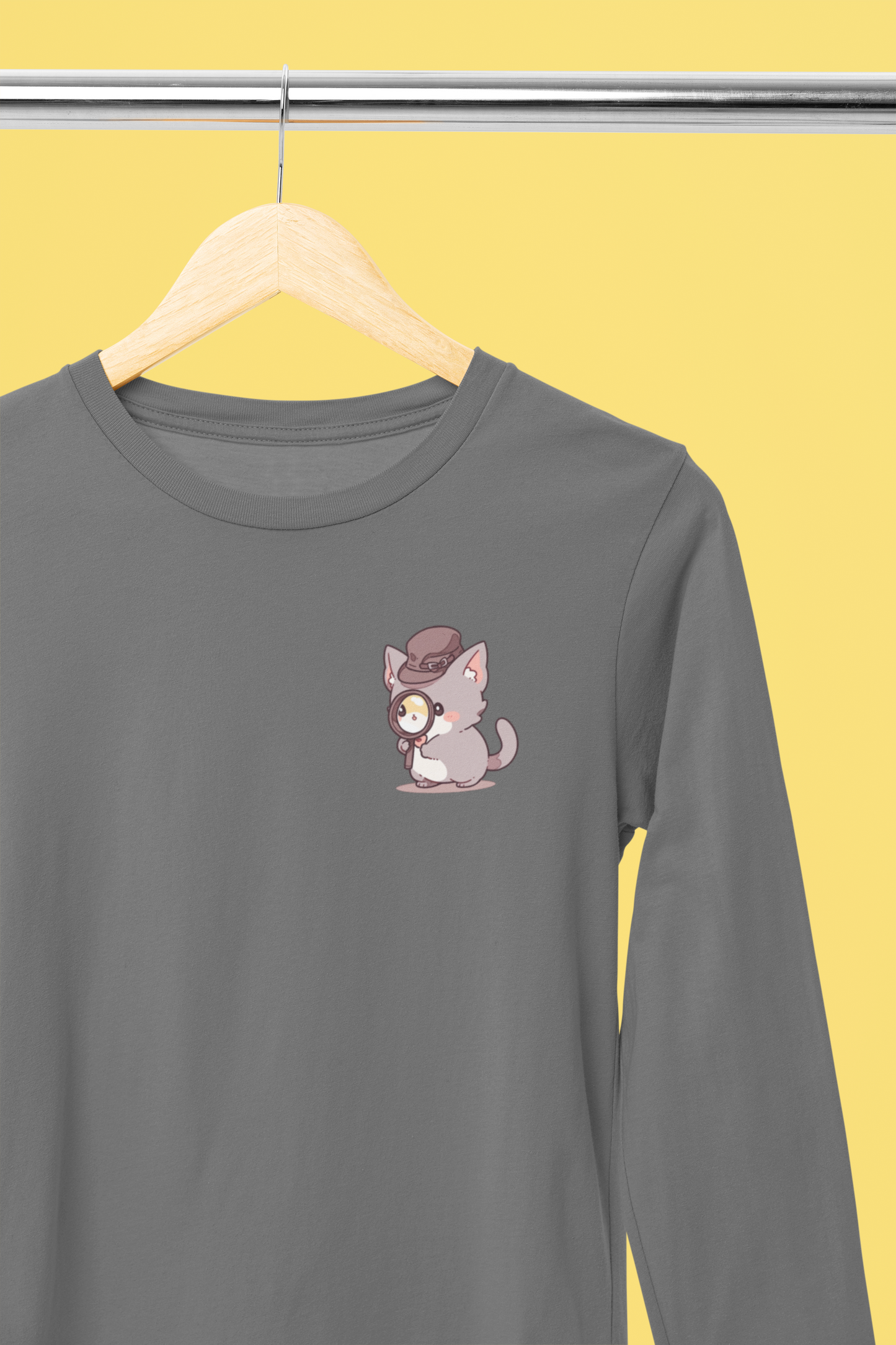 Purrlock Holmes Investigator Long Sleeve Tee