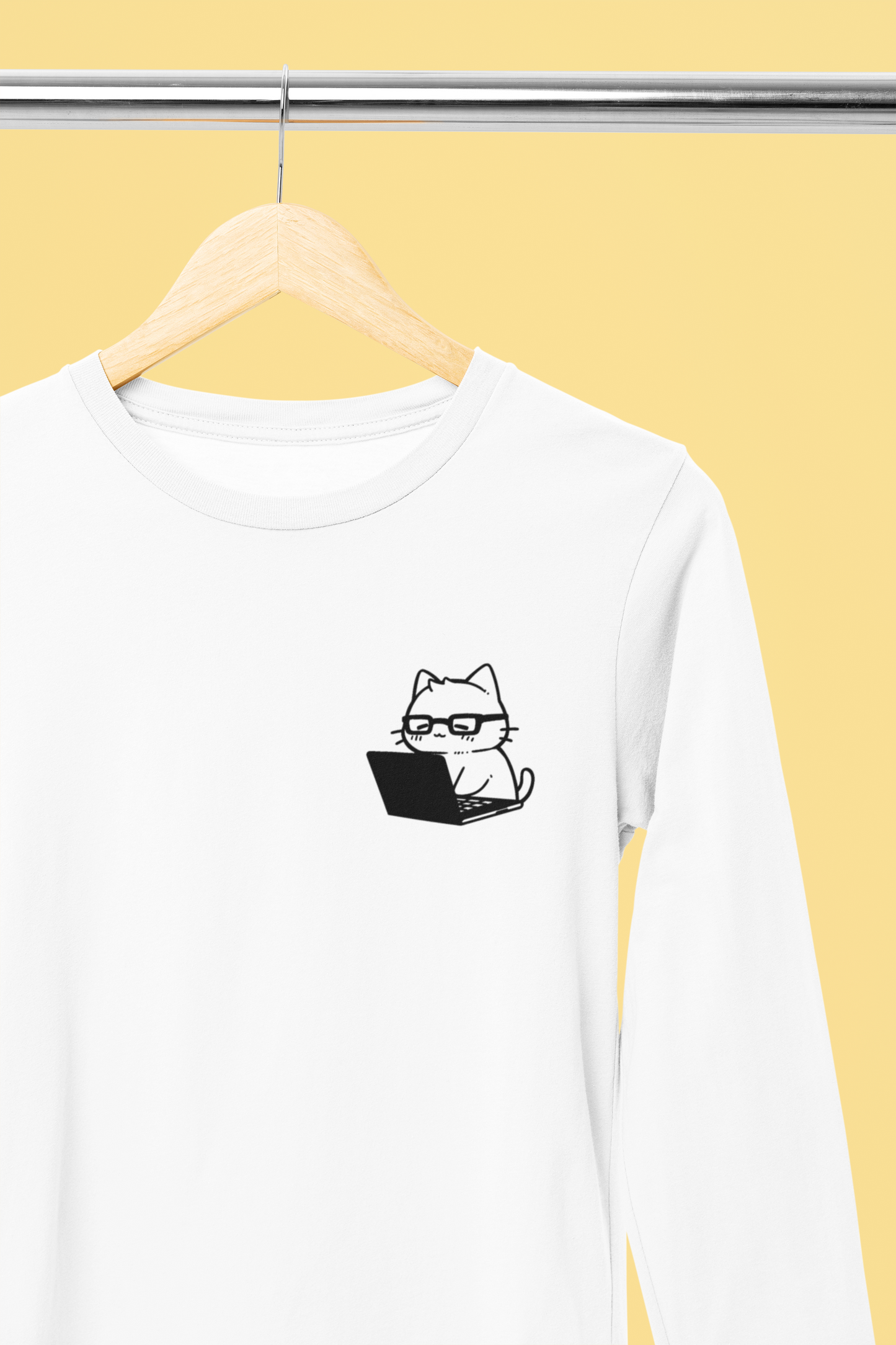 Purrgramming Cat Long Sleeve Tee