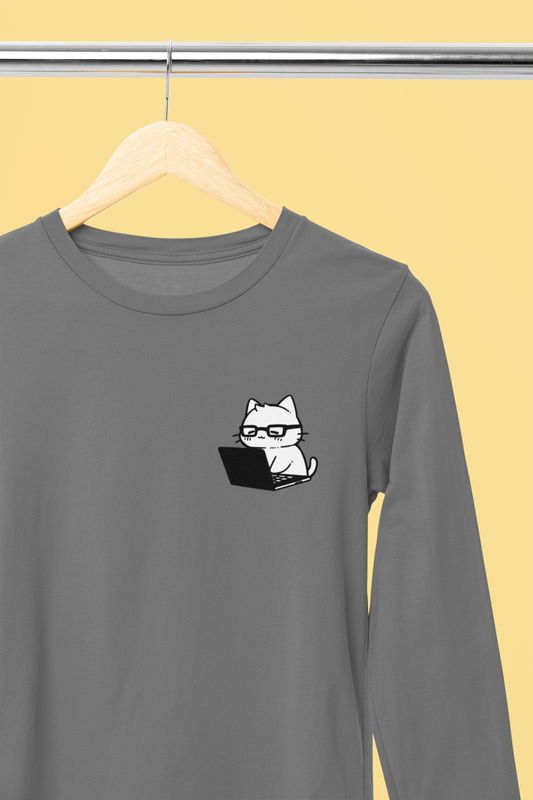 Purrgramming Cat Long Sleeve Tee