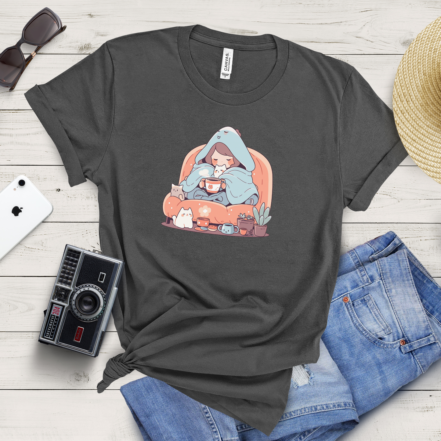 Cat Mom's Coffee Break Tee
