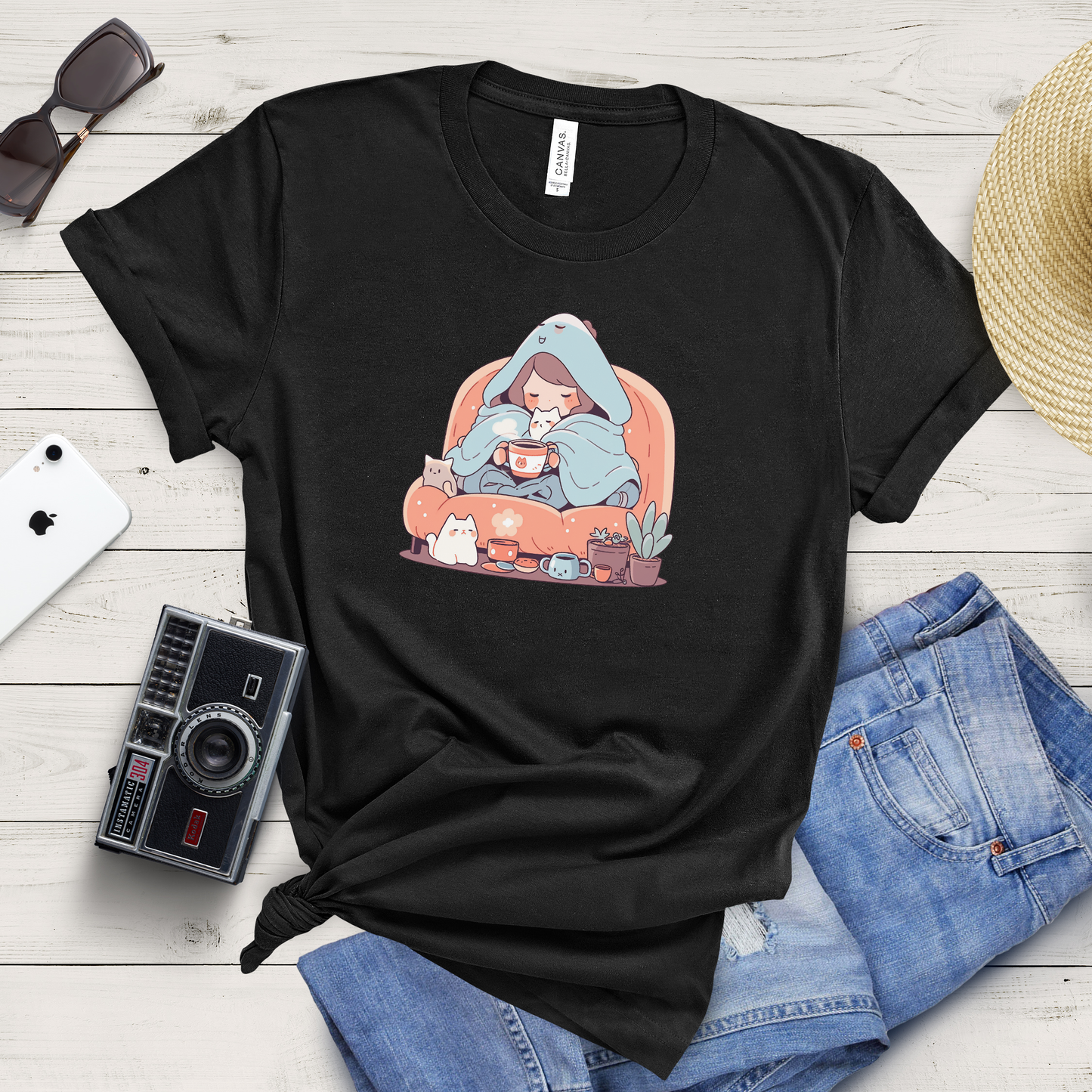 Cat Mom's Coffee Break Tee