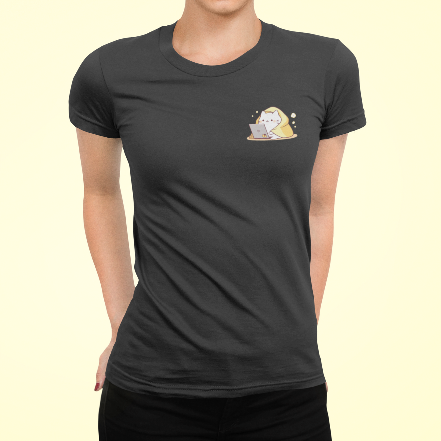 Feline Productivity Mode Women's Slim Fit Tee