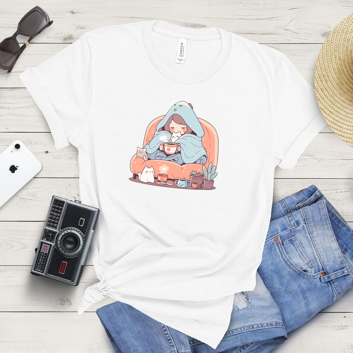 Cat Mom's Coffee Break Tee