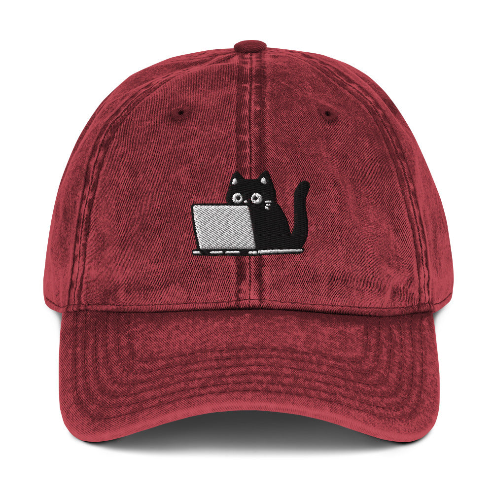 The Coding Cat Vintage Cotton Twill Cap