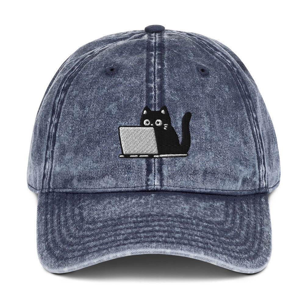 The Coding Cat Vintage Cotton Twill Cap