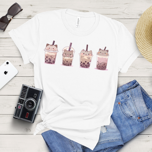 Boba Cat Party T-Shirt