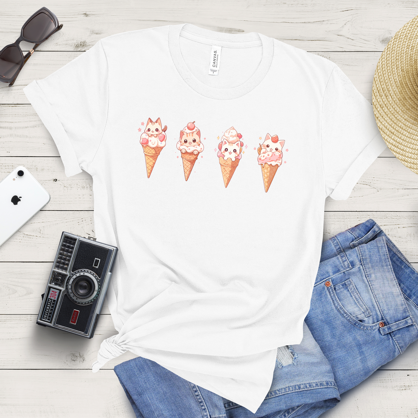 Cat Cones Long T-Shirt