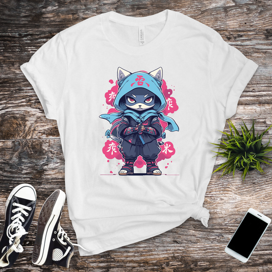 Blue Shadow Ninja Cat Tee
