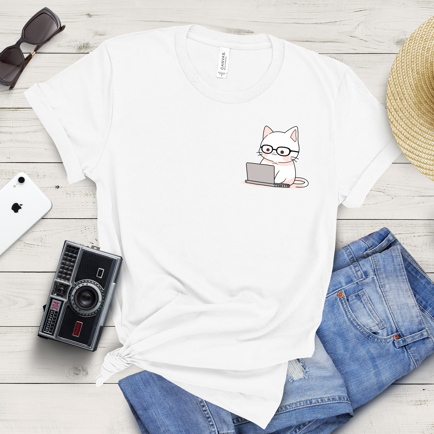 Nerd-Mode Engaged: The Geeky Cat T-Shirt