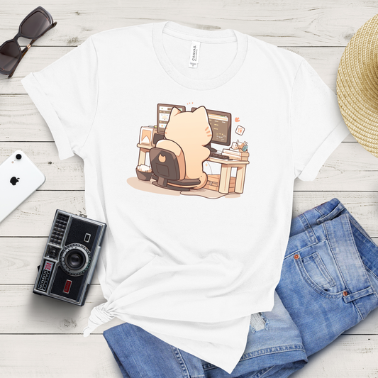 Tech-Savvy Cat T-Shirt