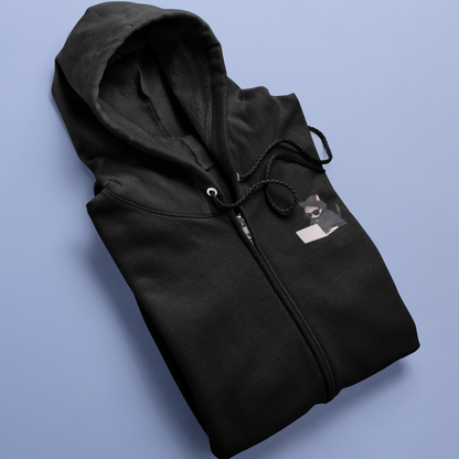 Cool Cat Hacker Zip Hoodie
